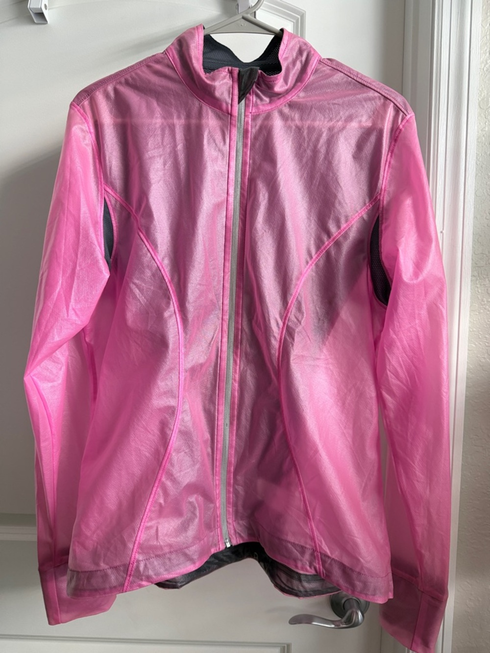 Women’s Lightweight Pink Running Rain Jacket